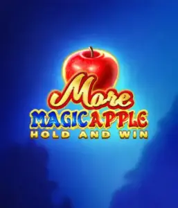 Discover the spellbinding allure of the More Magic Apple slot game by 3 Oaks Gaming, showcasing a shimmering red apple against a deep blue background. This graphic captures the game's theme of enchantment and wonder. Ideal for those enchanted by fairy-tale slots, the vibrant colors and attractive artwork ensure it captures attention. 