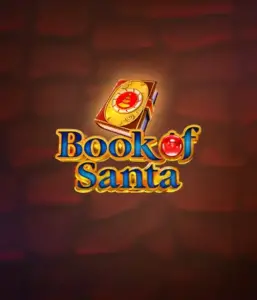 Celebrate the holiday spirit with Book of Santa slot by Endorphina, highlighting an elegant golden book adorned with Santa's iconic seal. This image conveys the charm and joy of Christmas, set against a warm red background. Great for players looking to get into the holiday spirit, offering a delightful gaming experience. 